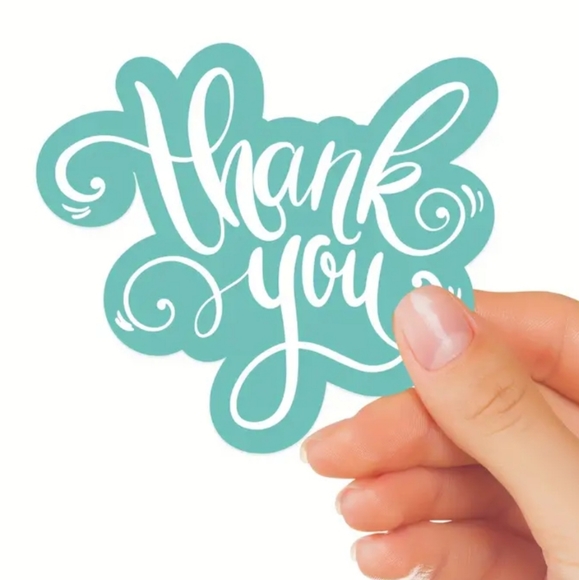 ♥️ 5x25 / 50 pcs Thank you cards - Picture 3 of 6